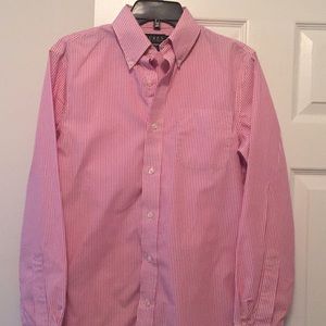 Ralph Lauren Pink/ White Slim Fit Buttoned Shirt